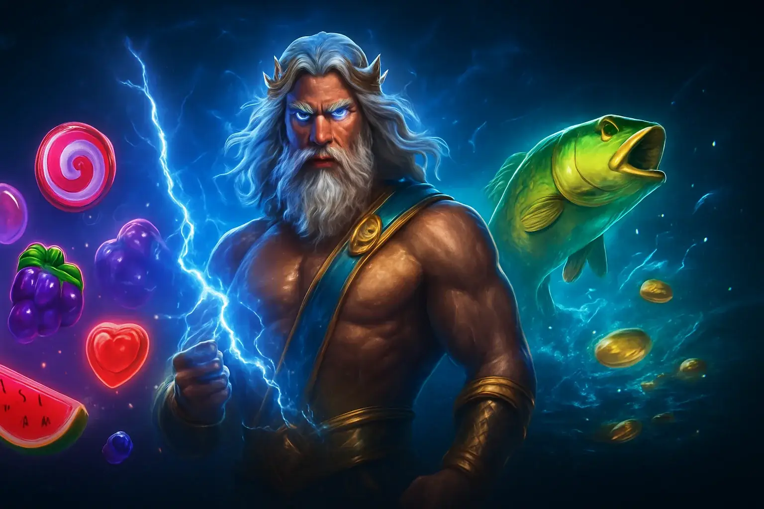 Big Bass Bonanza slot game screen with fisherman and bonus symbols